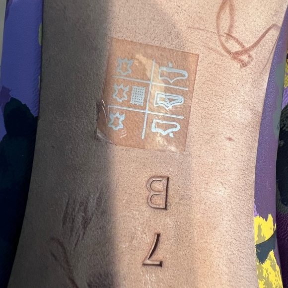 Coach Smith 100% Genuine Leather Purple Floral Pointed Toe Heels Women’s US 7 B - Picture 10 of 11